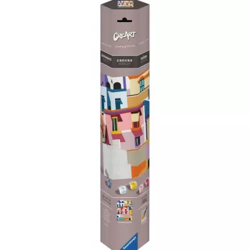 Drobės dažymo rinkinys Ravensburger CreArt Canvas Edition: Colorful Houses, modelis 25527