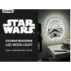 Prie sienos montuojamas LED neoninis šviestuvas Paladone Stormtrooper modelis PP14595SWVN, dekoratyvinis „Žvaigždžių karų“ apšvietimas