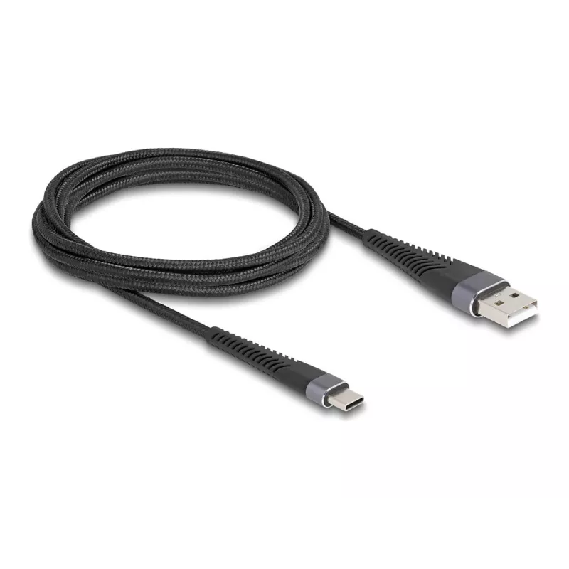 “DeLOCK” USB laidas USB 2.0 2 m USB A USB C juodas 81122
