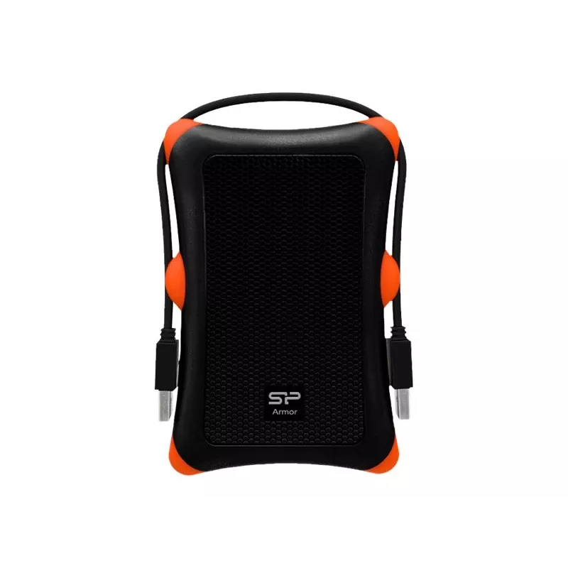HDD/SSD korpusas Silicon Power Armor A30, 2,5 colio vieno lizdo, USB 3.2 Gen 1, Micro-USB A, oranžinė/juoda
