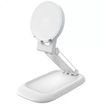 Magnetinis stovas SODI BM-310 baltas MagSafe — magnetinis telefono stovas, suderinamas su MagSafe įkrovikliais