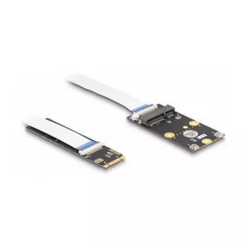 DeLOCK keitiklis M.2 Key B+M kištukas į Mini PCIe lizdą lankstus laidas