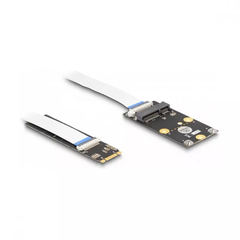 DeLOCK keitiklis M.2 Key B+M kištukas į Mini PCIe lizdą lankstus laidas