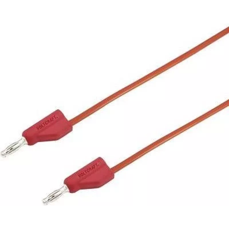 VOLTCRAFT bandymo laidas [4 mm kištukas – 4 mm kištukas] 1 m raudonas MSB-300 (MSB-300-1-Red)
