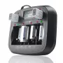 Baterijų įkroviklis everActive NC-900U Universal DC — įkrauna AA, AAA, C, D, 9V, iki 6 elementų, juodas