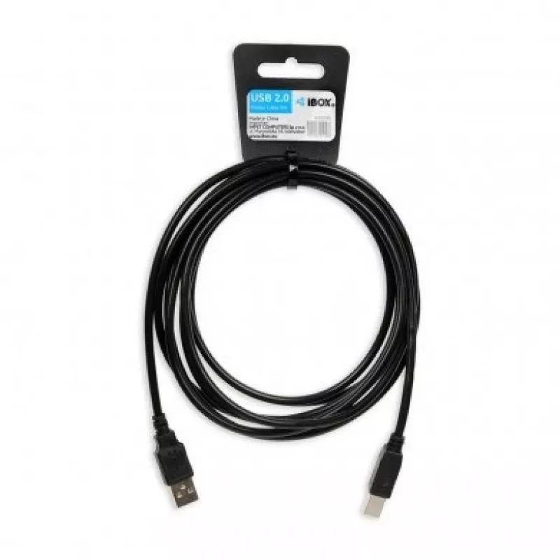 iBox IKU2D USB kabelis 3 m USB 2.0 USB A USB B Juodas