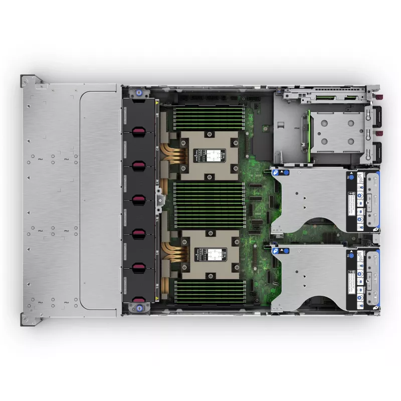 HPE ProLiant DL385 Gen11 2HE EPYC 9115 16 branduolių 3,2 GHz 2x32 GB-R 8xSFF karštai keičiami 2x480 GB SSD MR408i-o 2x1000 W serveris (P81843-425)