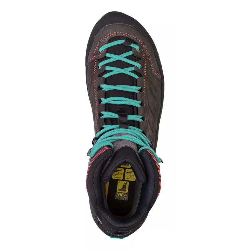 Salewa MTN Trainer Mid GTX moteriški suaugusiems juodi mėlyni odiniai zomšiniai Vibram WTC