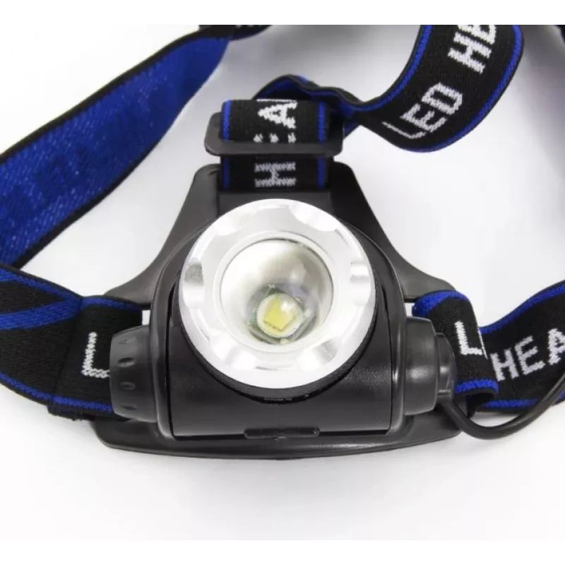 Galvos juostos žibintuvėlis ESPERANZA EOT005 — LED Cree T6, 3 W, 600 lm, AA x2, aliuminio korpusas, atsparus vandeniui, atsparus smūgiams, reguliuojama galvos juosta