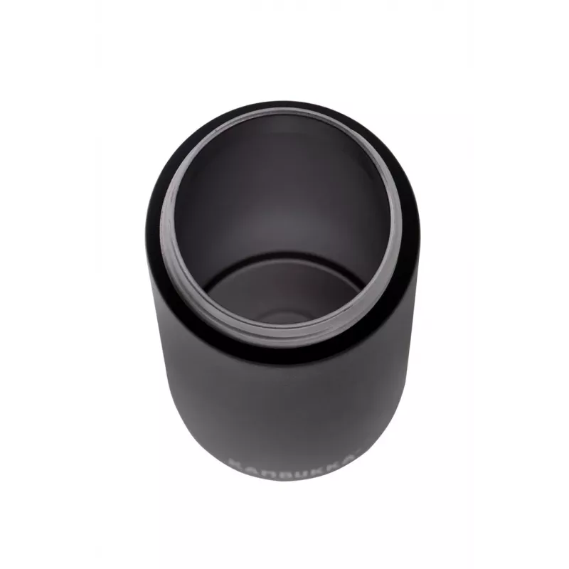 Termo puodelis Kambukka Olympus 500 ml — 18/10 nerūdijantis plienas, vakuuminė izoliacija, juodas, neslystanti apačia