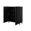 Shelving unit ABETO 100.5 x 40 x 121.5 cm juodas/blizgus juodas