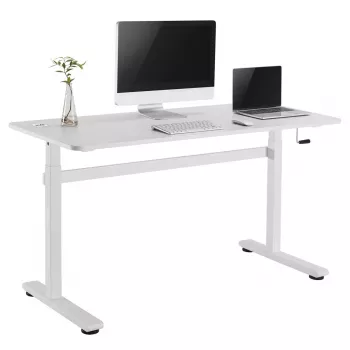 Rankinio aukščio reguliavimo stalas Ergo Office, maks. 40 kg, maks. aukštis 117 cm, su stalviršiu darbui stovint ir sėdint, ER-401 W