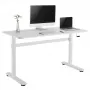 Rankinio aukščio reguliavimo stalas Ergo Office, maks. 40 kg, maks. aukštis 117 cm, su stalviršiu darbui stovint ir sėdint, ER-401 W