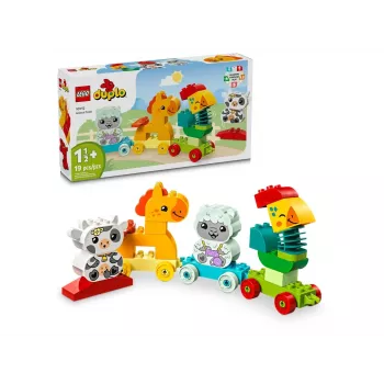 Konstruktorius LEGO DUPLO Gyvūnų traukinys 10412 — 19 dalių, nuo 1,5 metų, 170×60×430 mm