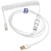 Susuktas USB laidas Ducky White Edition DACOC2-WHT1, nuimamas, baltos susuktos konstrukcijos