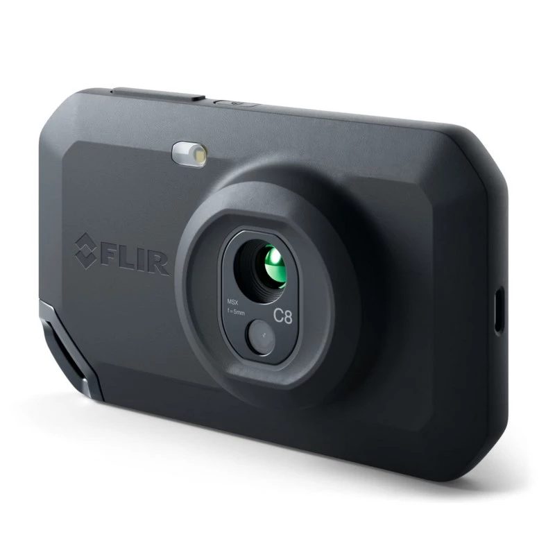 Termovizorinė kamera FLIR C8, 320×240 px terminis jutiklis, 3,5 colio LCD jutiklinis ekranas, -20–450 °C, IP54, USB-C, 5 MP regimoji kamera