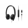 Lenovo 4XD1P83425 ausinės / laisvų rankų įranga Laidinės Ant galvos Skambučiai / Muzika USB Type-A Juoda