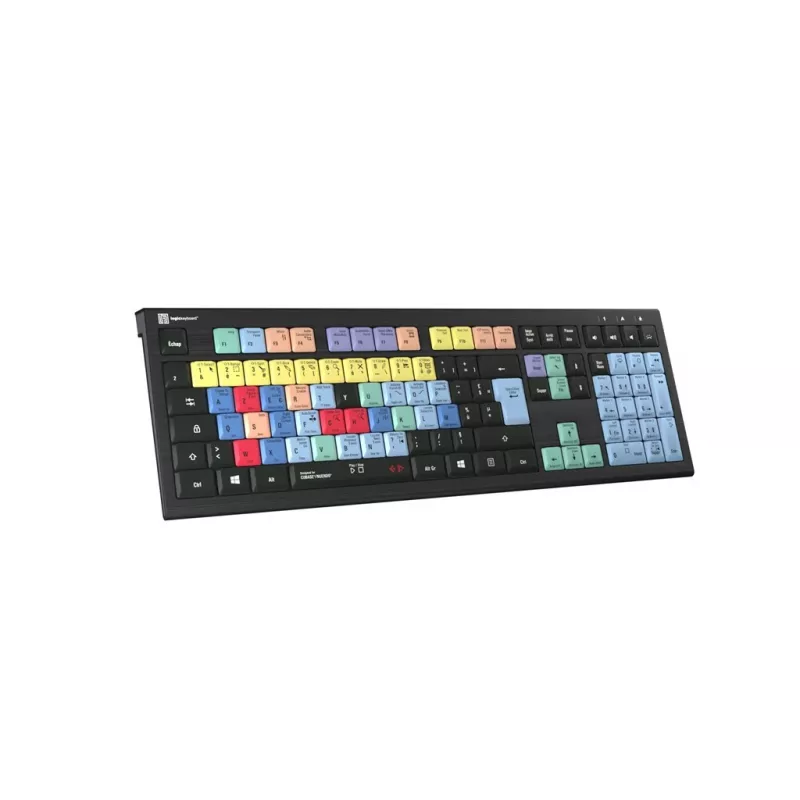 Klaviatūra Logickeyboard LKB-CBASE-A2PC-FR universali USB AZERTY prancūziška juoda