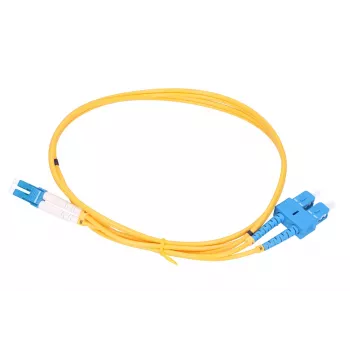 Skaidulinis optinis komutacinis kabelis Extralink EX.3630, 0,5 m, G.657.A1, SC į LC, FTTH, dvipusis, geltonas