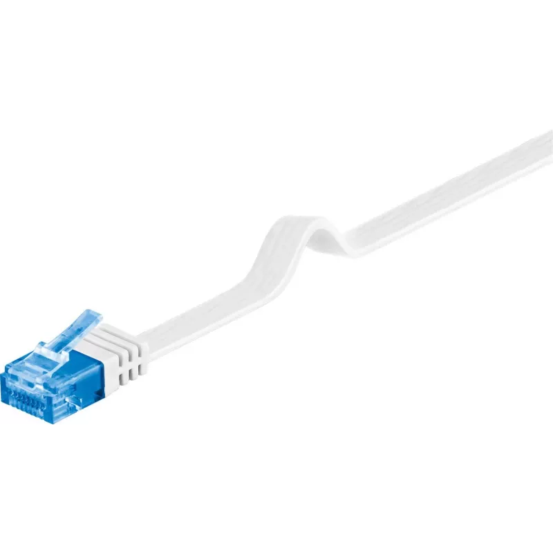 Tinklo kabelis Microconnect V-UTP6A10W-FLAT RJ-45 Cat6a 10 m Baltas