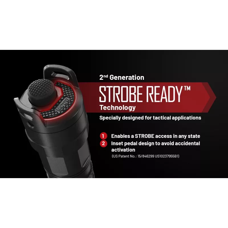Taktinis žibintuvėlis Nitecore P23i 3000 lm juodas aliuminis IP68