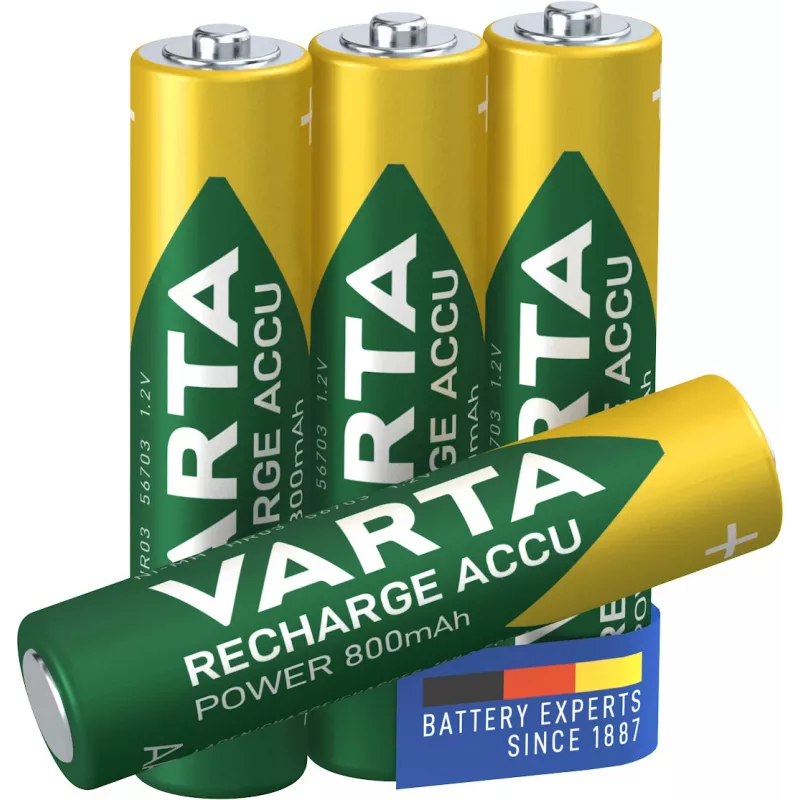 VARTA HR03 AAA Įkraunama baterija Accu Power 800 mAh 56703 Įkraunamos baterijos 4 vnt. Žalia