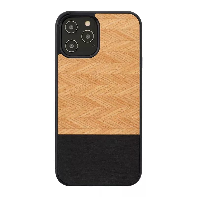man and wood telefono dėklas, skirtas iPhone 12 Pro Max — herringbone nero Juoda