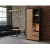 Top e Shop RS-80 BILY biuro knygų spinta, antracito rėmas, artisan ąžuolo durys, 7 lentynos, 2 stalčiai, 1800×800×350 mm