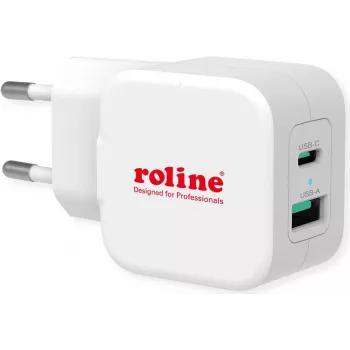 ROTRONIC-SECOMP Roline - maitinimo šaltinis - 20 vatų - 3 A - PD, QC 3.0 - 2 išvesties prievadai (USB, USB-C)
