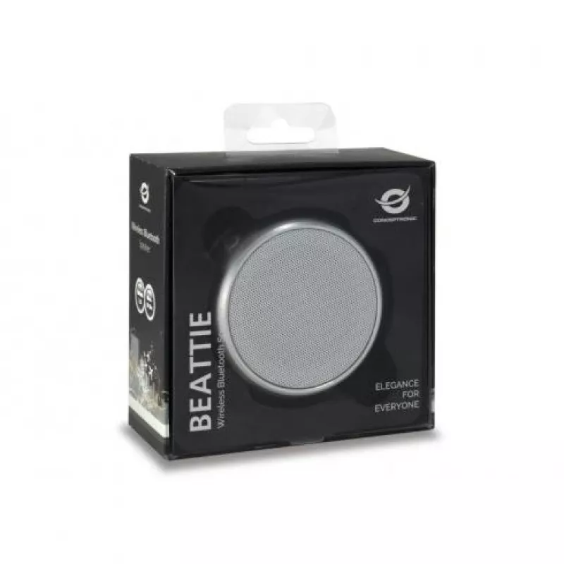 Conceptronic BEATTIE belaidis Bluetooth garsiakalbis, sidabrinis, 3 W, 150–20000 Hz, belaidis, 3.0+HS, Micro-USB, sidabrinis