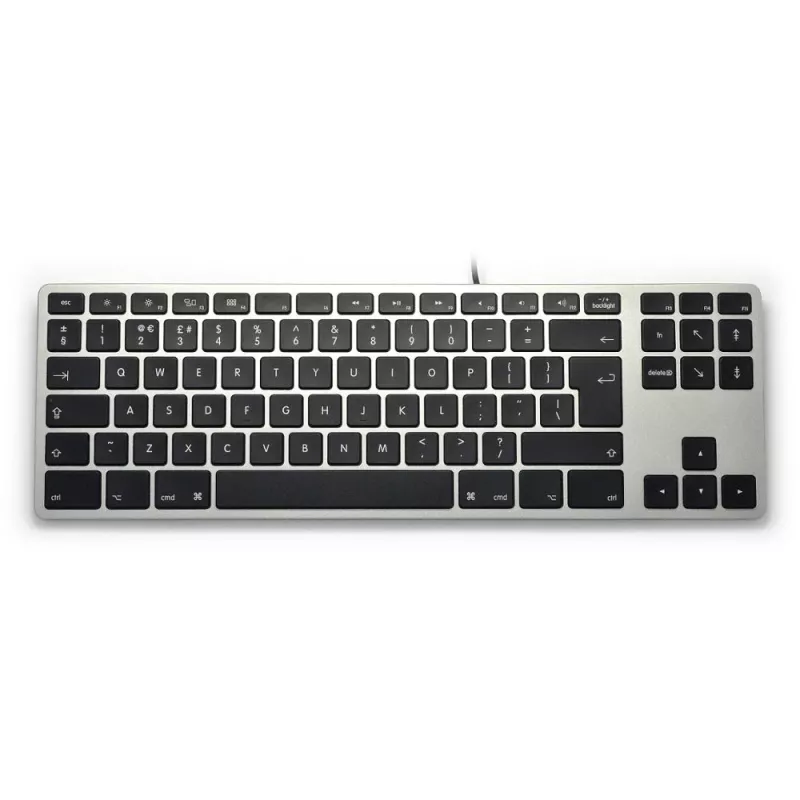 Klaviatūra aliumininė Mac Tenkeyless RGB Space Gray