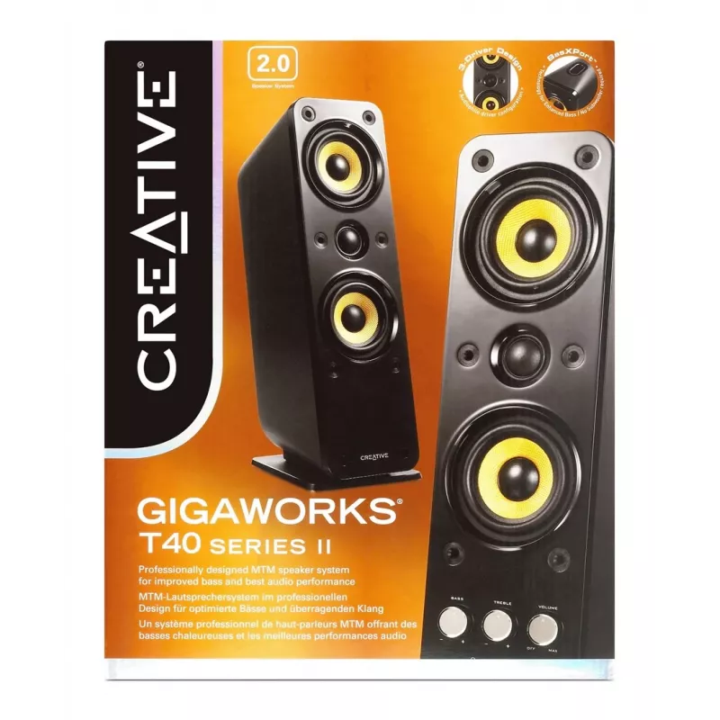 CREATIVE GigaWorks T40 Series II 2.0 aukščiausios klasės garsiakalbiai