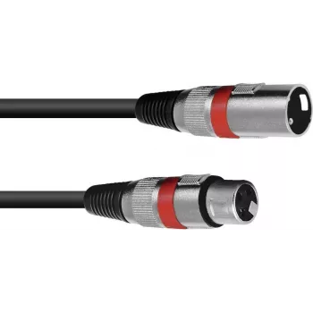 XLR laidas Omnitronic 3022045R — 1 x XLR kištukas į 1 x XLR lizdą, 1,5 m