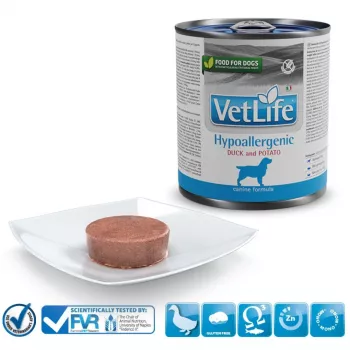 FARMINA Vet Life Diet DOG Hipoalerginis Antis ir Bulvės - drėgnas šunų maistas - 300 g