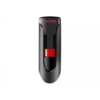 USB atmintukas SANDISK Cruzer Glide 32 GB USB Type-A 2.0, slankioji konstrukcija, apsauga slaptažodžiu, juoda/raudona