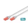 Patch Cord Digitus CAT 6 U/UTP LSZH 0.5m 10 vnt.