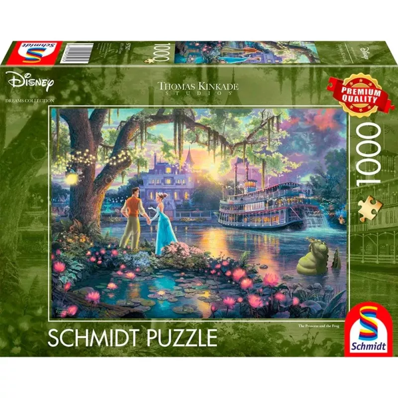 Thomas Kinkade Studios: Disney Dreams Collection - Die Prinzessin and der Frosch, 1000 dalių dėlionė