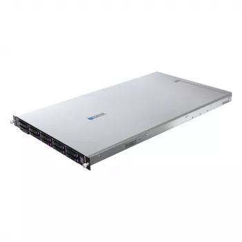 Serverio plika sistema ASRock 1U10E-MILAN2 — AMD SoC, LGA 4094, 10×2,5 col. nišų, 1600 W, DDR4-3200 RDIMM, PCIe 3.0, SATA III, Aspeed AST2500