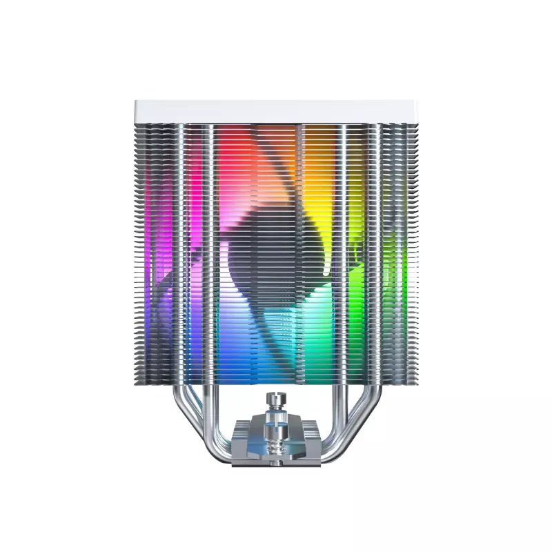 Oro aušintuvas Montech NX400 ARGB 120 mm baltas — 270 W TDP, FDB, 156×74×120 mm