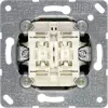 Sieninio jungiklio modulis JUNG 505 U 1P, 1-polis 10 A, 250 V — Metallic White