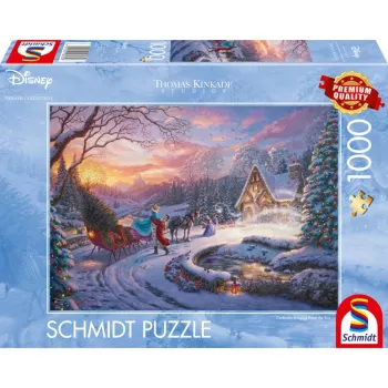 Thomas Kinkade Studios: Disney Dreams Collection - Cinderella Bringing Home the Tree, dėlionė, 1000 detalių