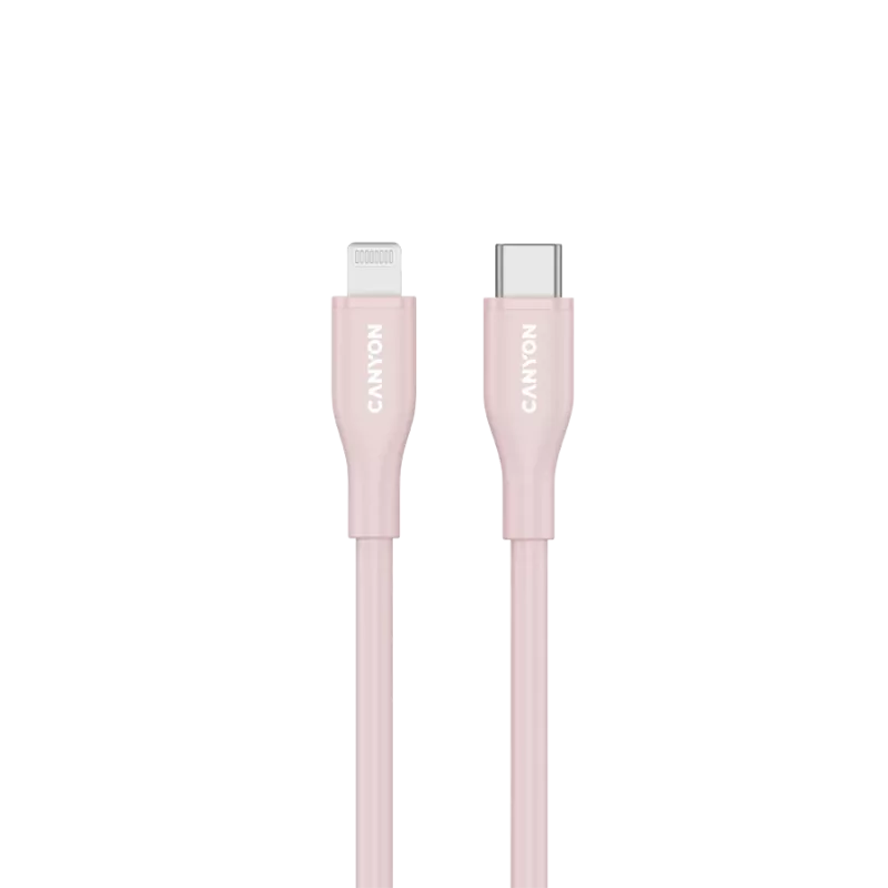 CANYON laidas CLNM60 C-L 60W MFI 1m Silikoninis Rožinis