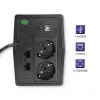 Qoltec Monolith nepertraukiamo maitinimo šaltinis (UPS) Dvigubos konversijos (Online) 0,45 kVA 240 W 2 AC lizdai