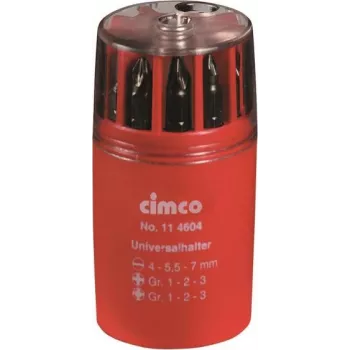 Cimco bitų dėžutė, 10 dalių rinkinys 11 4604 — 10 precizinių atsuktuvų antgalių kompaktiškoje dėžutėje
