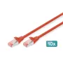 Tinklo kabelis Digitus CAT 6 S/FTP RJ-45 5m raudonas