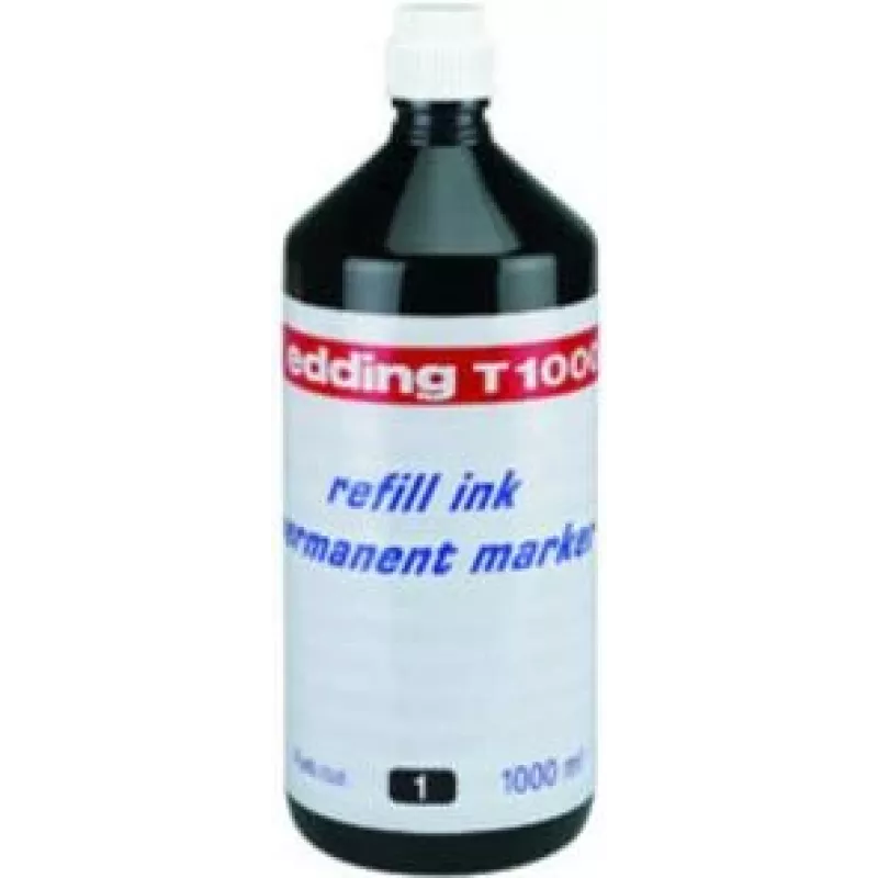 Marker Edding T1000 juodas 1 litras, nuolatinis vandeniui atsparus pramoninis žymeklis