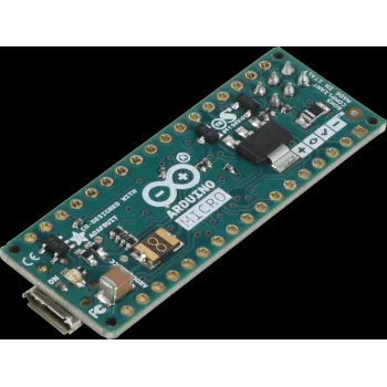 „Arduino“ mikrovaldiklio plokštė, „Micro“ be jungties ATmega32u4 (A000093)