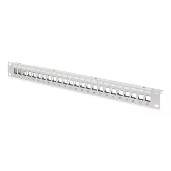 Digitus modulinis pataisymo skydelis 24 prievadų DN-91410-24 RJ-45 Cat6a Pilkas