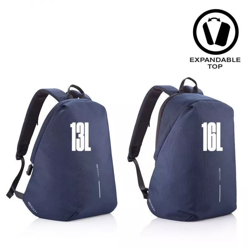 Laisvalaikio kuprinė XDDESIGN Bobby Soft su 15,6 colio nešiojamojo kompiuterio skyriumi, 16 l, tamsiai mėlyna, PET