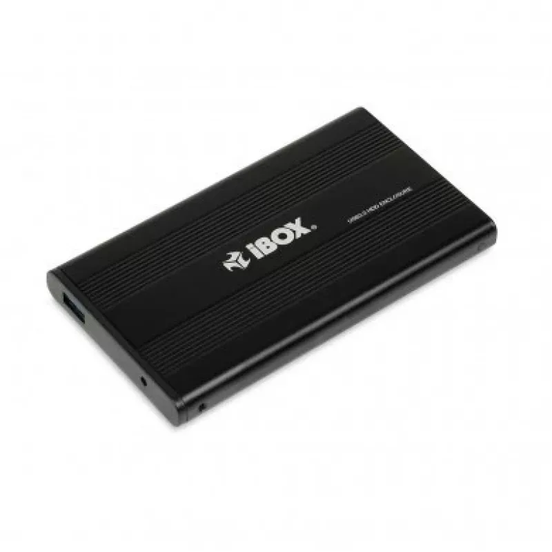 HDD korpusas IBOX HD-02 Juoda 2,5 colio SATA diskams, USB 3.2 Gen 1 (Type-A), vienas lizdas, metalinis